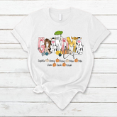 Lofaris Custom Farm Animal Doodle Grandma And Kids T - Shirt